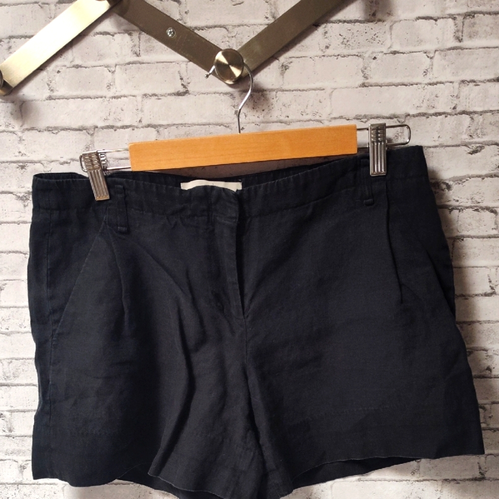 Loft Black Linen Shorts